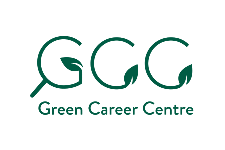 The logo of Green Career Centre features the initials "GCC" adorned with leaf motifs, underscoring its commitment to sustainability and eco-friendly values. Beneath the initials, the full name "Green Career" is elegantly displayed, reinforcing its purpose as a leading hub for eco-conscious careers.